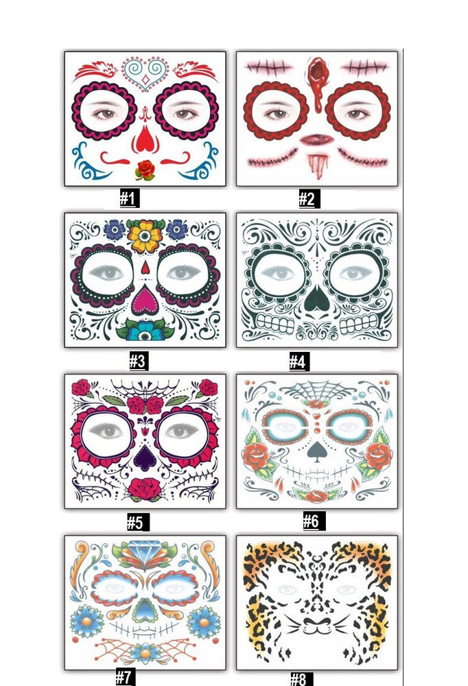 Tatuajes Faciales de Catrina para Halloween - 2