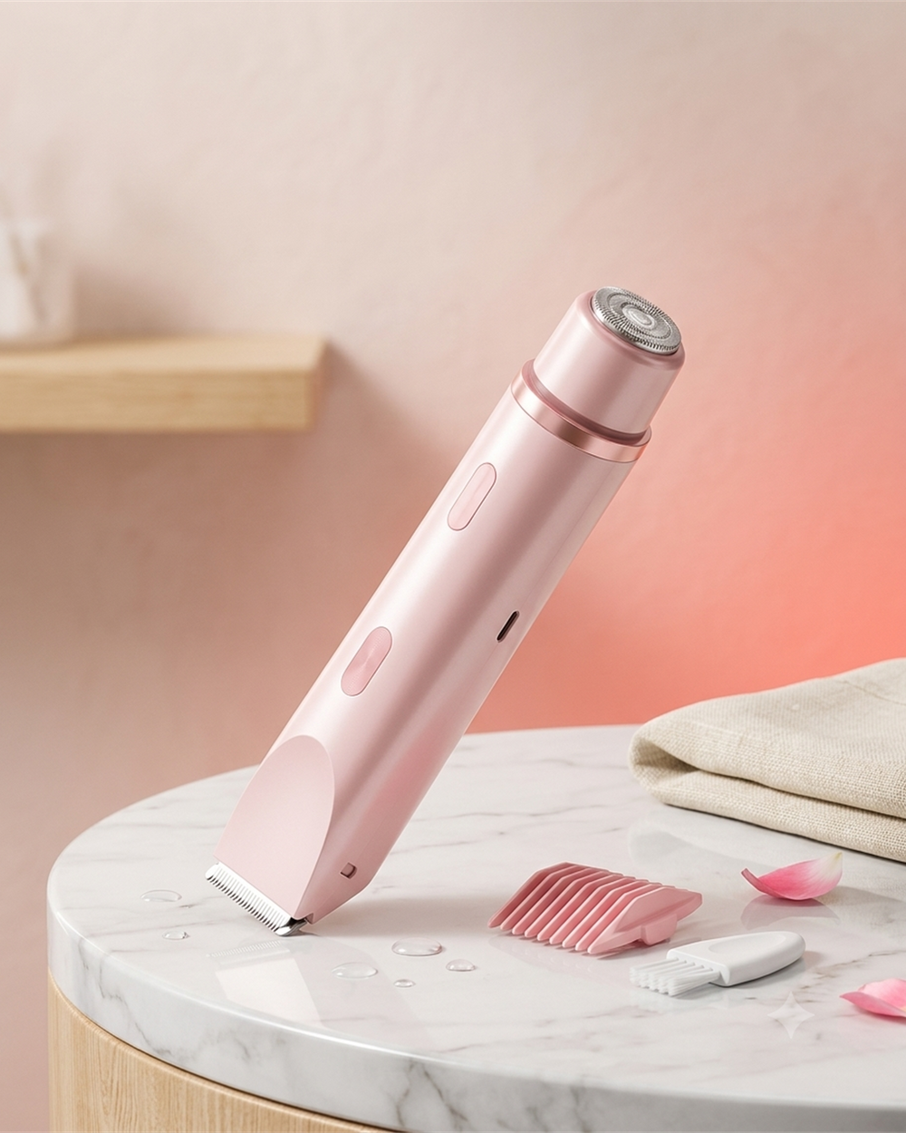 Afeitadora Eléctrica de Doble Cabezal Recargable para Mujer