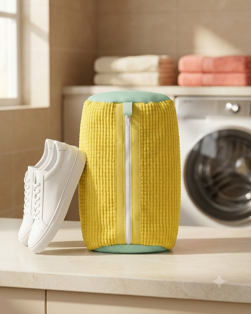 Bolsa para Lavar Zapatos en Lavadora con Interior de Chenilla - 1