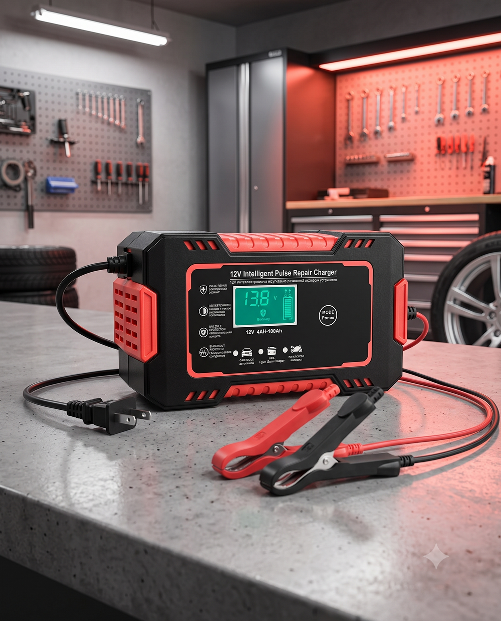 Cargador de Batería de Carro Inteligente 12V 6A TK-300