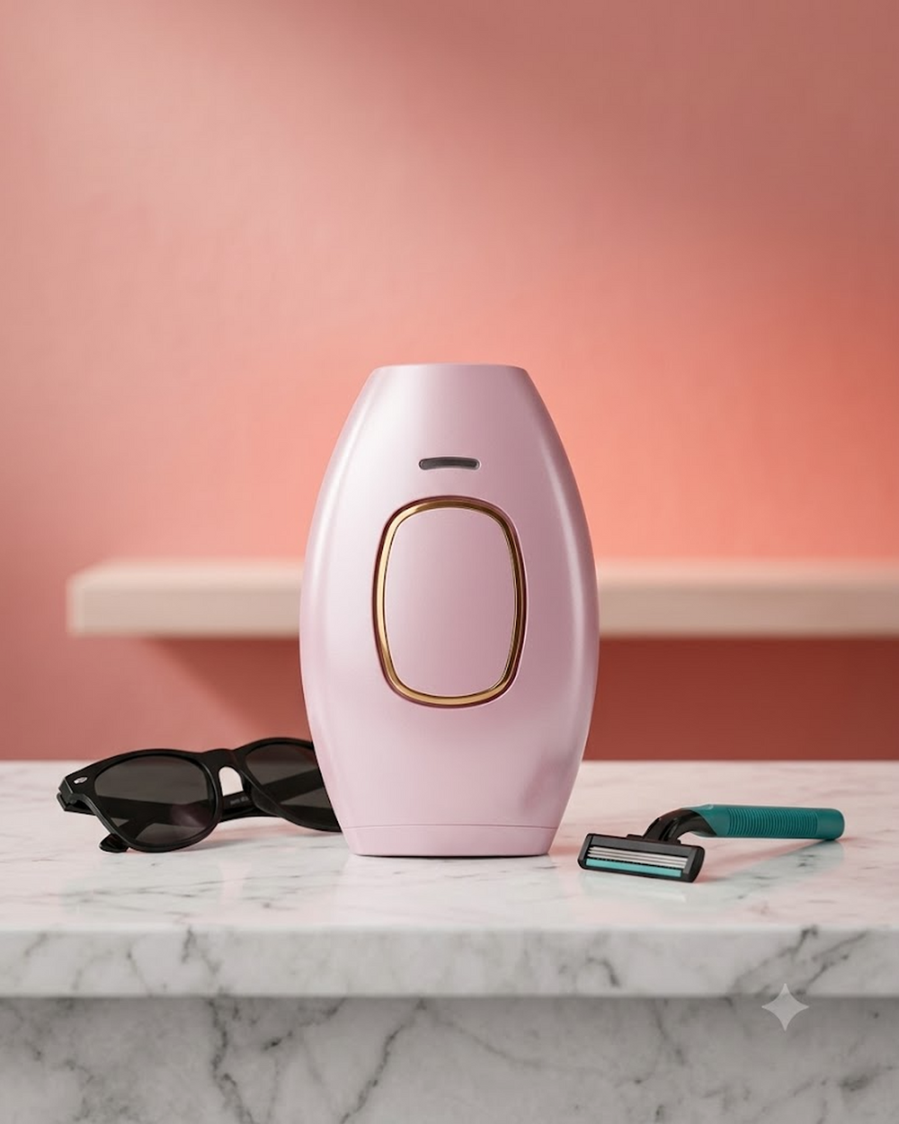 Depiladora IPL de Luz Pulsada para Uso en Casa con Gafas y Rasuradora