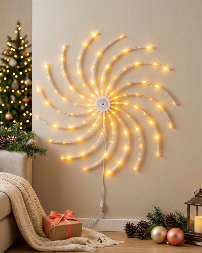 Estrella Espiral Navideña De Luces LED 3D - 1