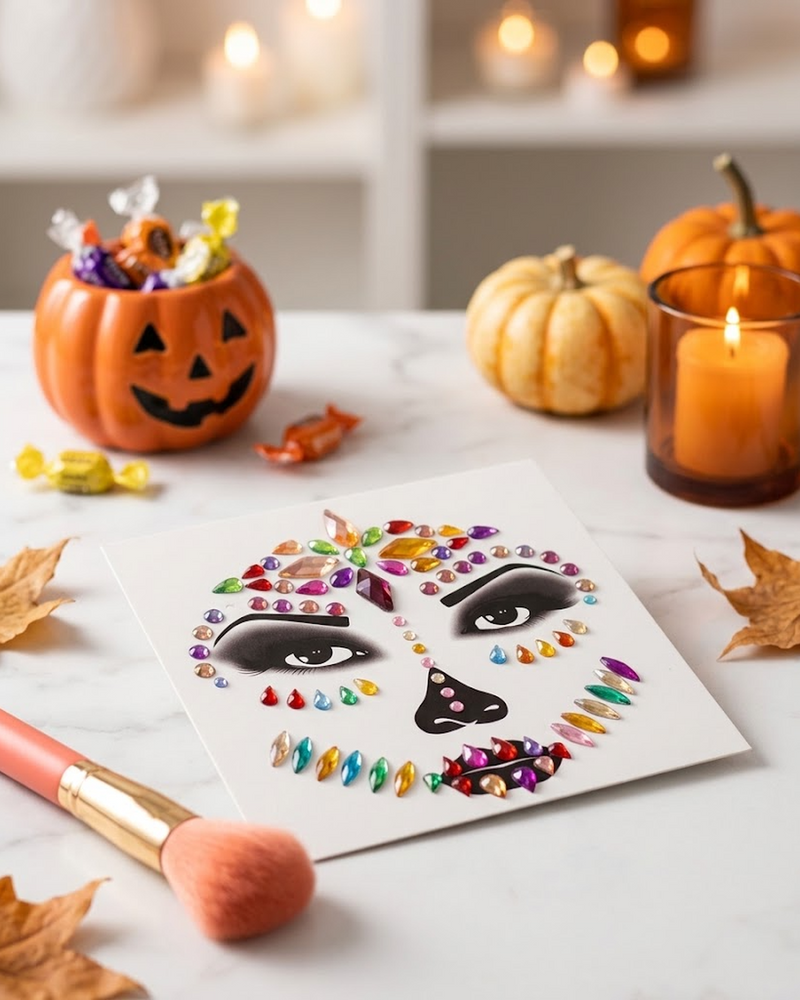 Gemas Adhesivas para Rostro Halloween - 1