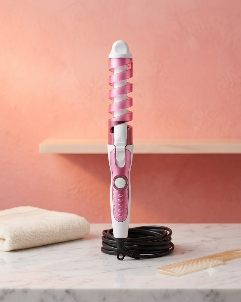 Pinza Rizadora Eléctrica de Pelo en Espiral - 1