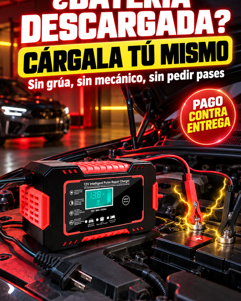 Cargador Inteligente de Batería 12V 6A con Pantalla LCD - 1