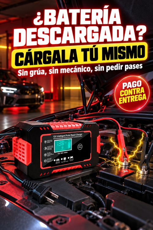 Cargador Inteligente de Batería 12V 6A con Pantalla LCD