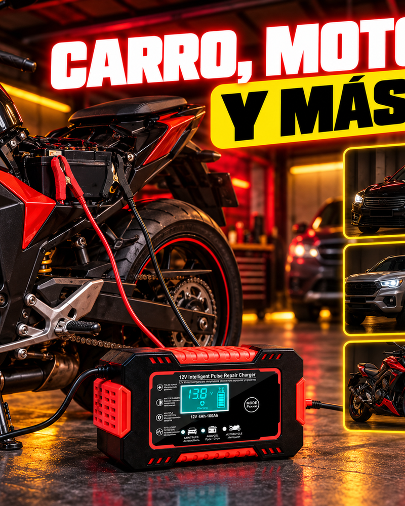 Cargador Inteligente de Batería 12V 6A con Pantalla LCD - 3